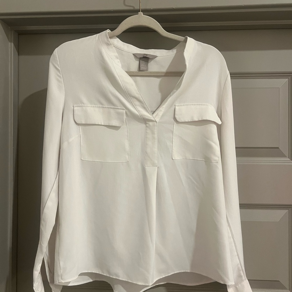 Elegant White Women's Blouse